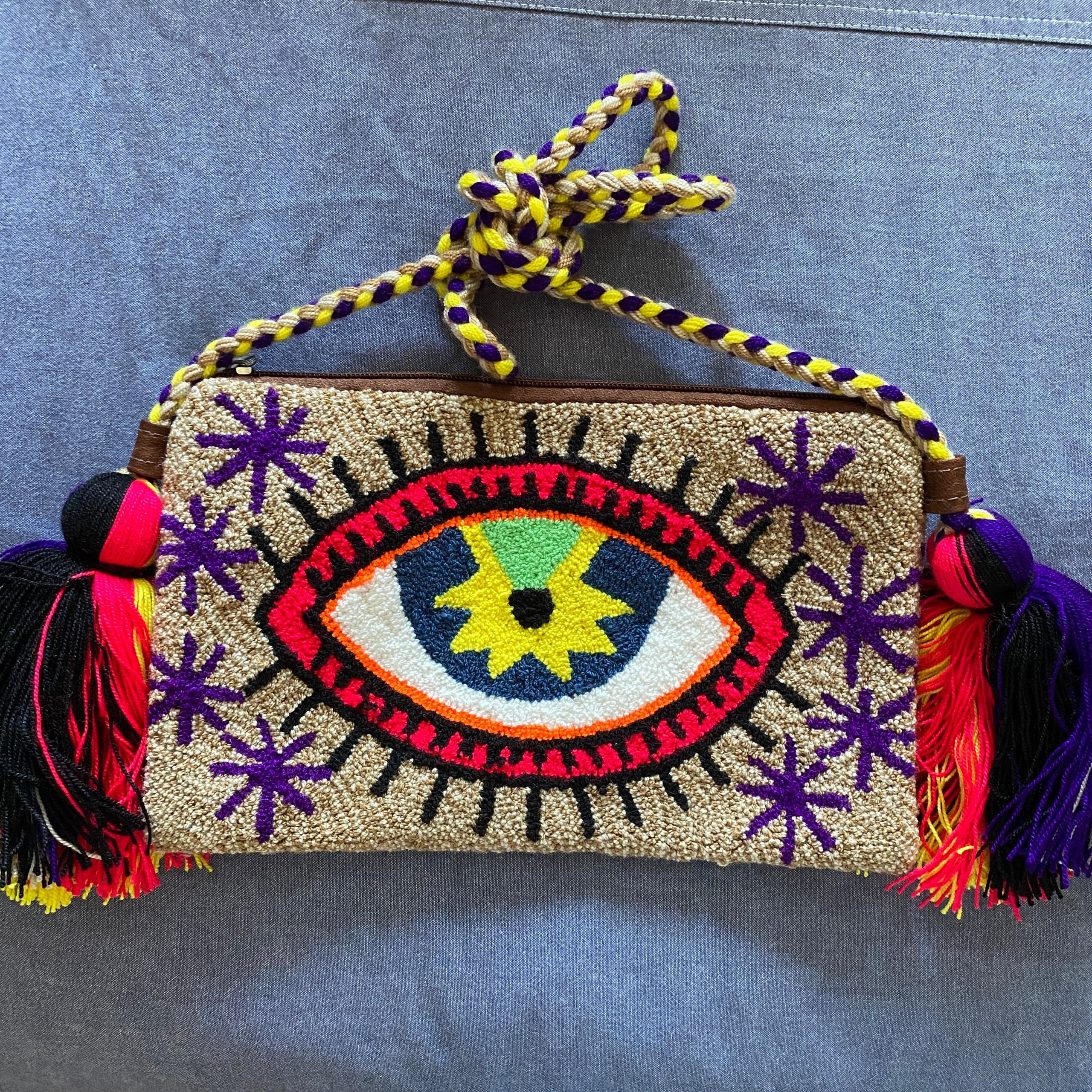 Turkish Evil Eye Wayuu Pouch/small bag – Indiartscollective